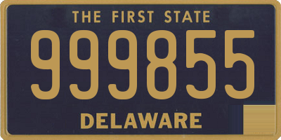 DE license plate 999855
