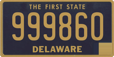 DE license plate 999860
