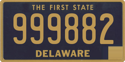 DE license plate 999882