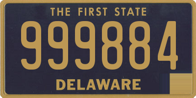 DE license plate 999884