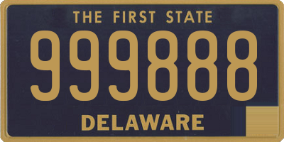 DE license plate 999888