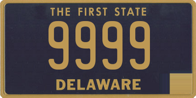 DE license plate 9999