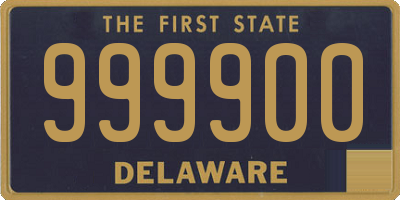 DE license plate 999900