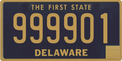 DE license plate 999901