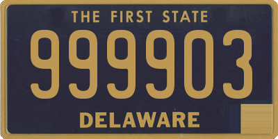 DE license plate 999903