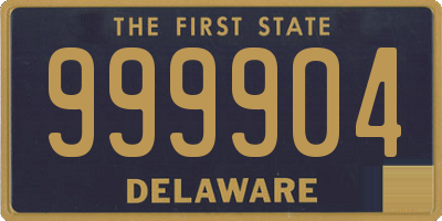 DE license plate 999904