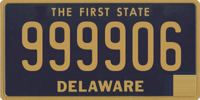 DE license plate 999906