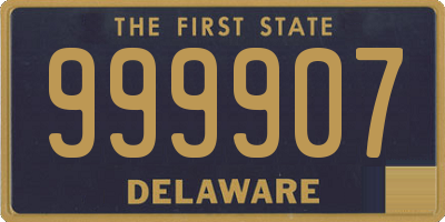 DE license plate 999907