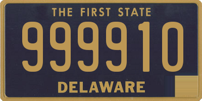 DE license plate 999910