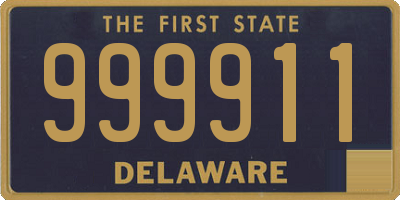 DE license plate 999911