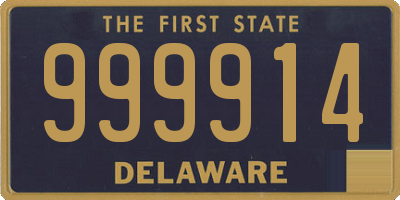 DE license plate 999914