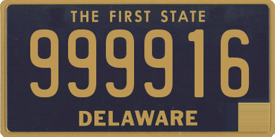 DE license plate 999916