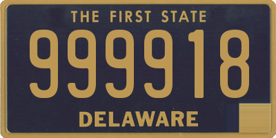 DE license plate 999918