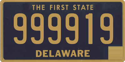 DE license plate 999919