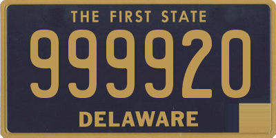DE license plate 999920