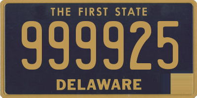 DE license plate 999925