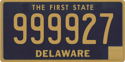 DE license plate 999927