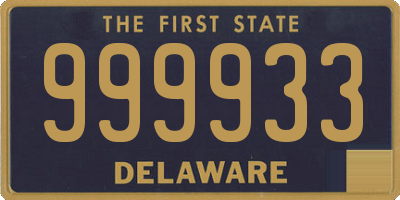 DE license plate 999933