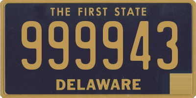 DE license plate 999943