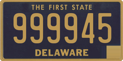 DE license plate 999945