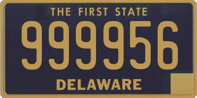 DE license plate 999956