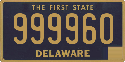 DE license plate 999960