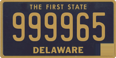 DE license plate 999965