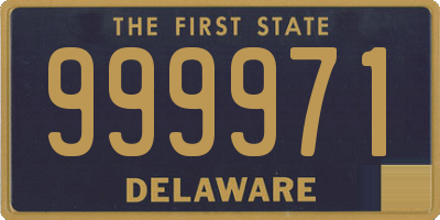 DE license plate 999971