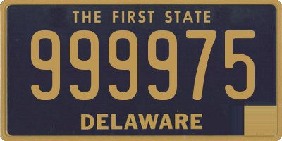 DE license plate 999975
