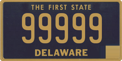 DE license plate 99999