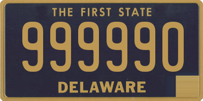 DE license plate 999990