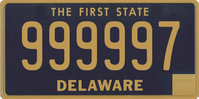 DE license plate 999997