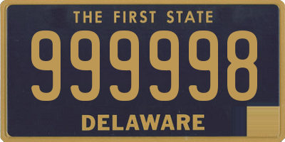 DE license plate 999998