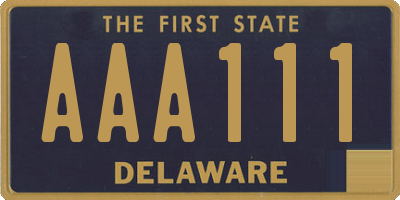 DE license plate AAA111
