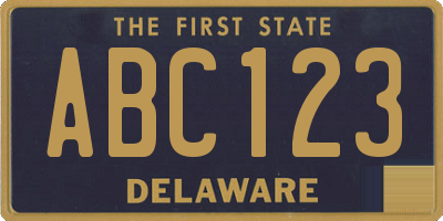 DE license plate ABC123