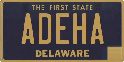 DE license plate ADEHA