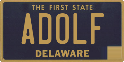 DE license plate ADOLF