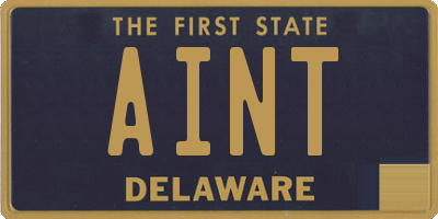 DE license plate AINT