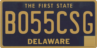 DE license plate B055CSG