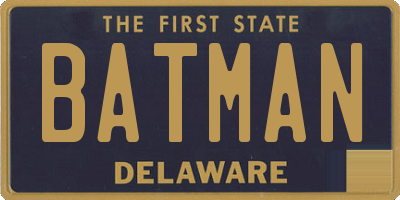 DE license plate BATMAN