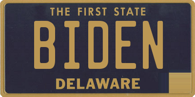 DE license plate BIDEN