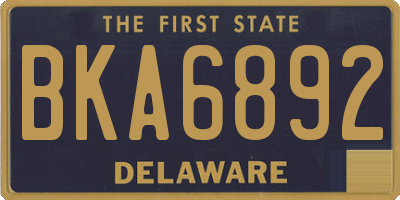 DE license plate BKA6892