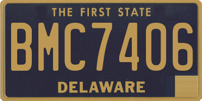 DE license plate BMC7406