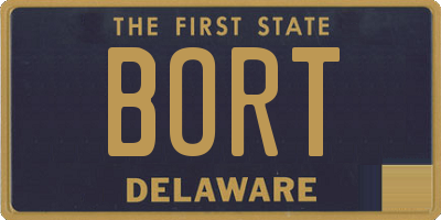 DE license plate BORT