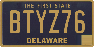 DE license plate BTYZ76