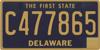 DE license plate C477865