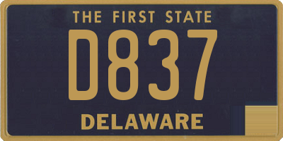 DE license plate D837