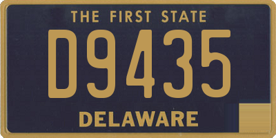 DE license plate D9435