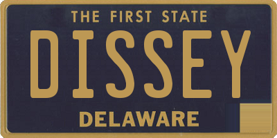 DE license plate DISSEY