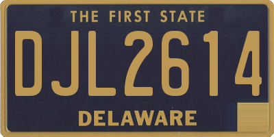 DE license plate DJL2614